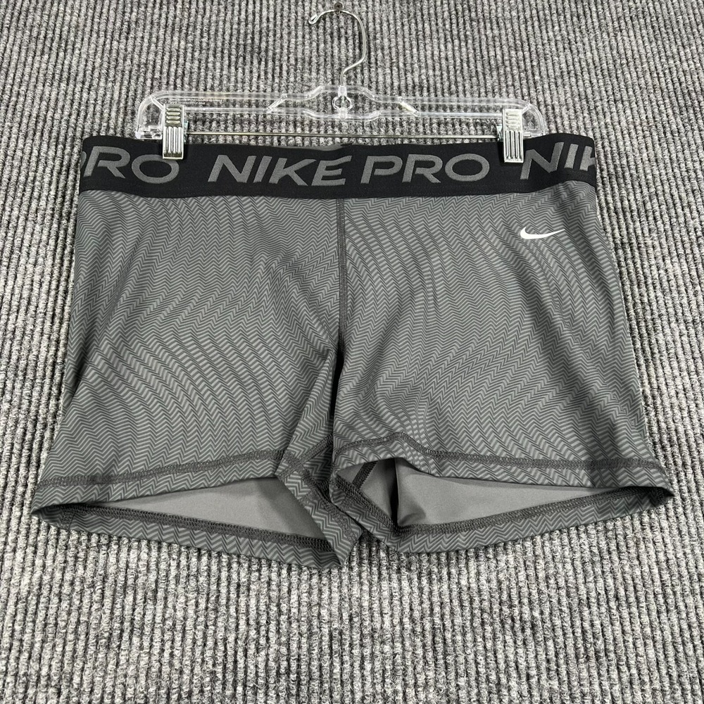 Nike Pro Shorts Womens Mid Rise Black Printed Active Training XL Extra Large New